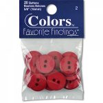 Buttons – Cranberry 5/8 inch (16mm) 1