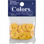 Buttons – Yellow 5/8 inch (16mm) 1