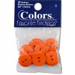Buttons – Orange 5/8 inch (16mm) 1